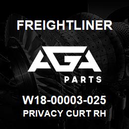 W18-00003-025 Freightliner PRIVACY CURT RH | AGA Parts