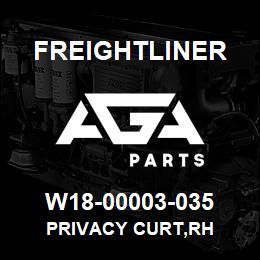 W18-00003-035 Freightliner PRIVACY CURT,RH | AGA Parts