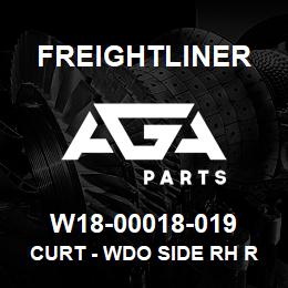 W18-00018-019 Freightliner CURT - WDO SIDE RH RR | AGA Parts