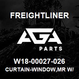 W18-00027-026 Freightliner CURTAIN-WINDOW,MR W/TV CABINET | AGA Parts