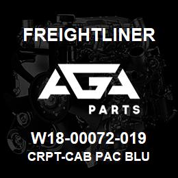 W18-00072-019 Freightliner CRPT-CAB PAC BLU | AGA Parts