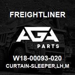 W18-00093-020 Freightliner CURTAIN-SLEEPER,LH,MID ROOF | AGA Parts