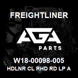 W18-00098-005 Freightliner HDLNR CL RHD RD LP A | AGA Parts