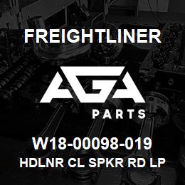 W18-00098-019 Freightliner HDLNR CL SPKR RD LP | AGA Parts