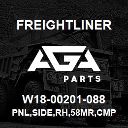 W18-00201-088 Freightliner PNL,SIDE,RH,58MR,CMP | AGA Parts