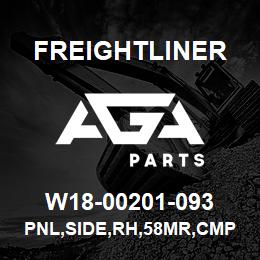 W18-00201-093 Freightliner PNL,SIDE,RH,58MR,CMP | AGA Parts