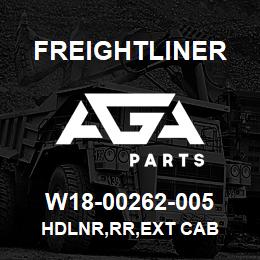 W18-00262-005 Freightliner HDLNR,RR,EXT CAB | AGA Parts