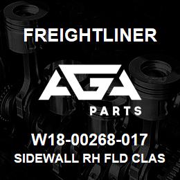 W18-00268-017 Freightliner SIDEWALL RH FLD CLAS | AGA Parts