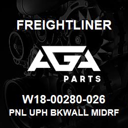 W18-00280-026 Freightliner PNL UPH BKWALL MIDRF | AGA Parts