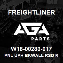 W18-00283-017 Freightliner PNL UPH BKWALL RSD RF | AGA Parts