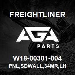 W18-00301-004 Freightliner PNL,SDWALL,34MR,LH | AGA Parts