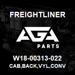 W18-00313-022 Freightliner CAB,BACK,VYL,CONV | AGA Parts