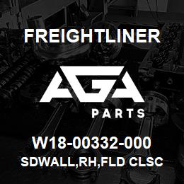 W18-00332-000 Freightliner SDWALL,RH,FLD CLSC | AGA Parts