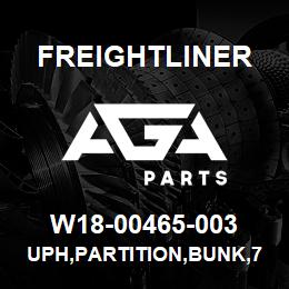 W18-00465-003 Freightliner UPH,PARTITION,BUNK,70 SLPR | AGA Parts