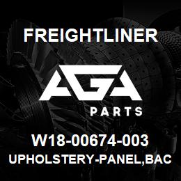 W18-00674-003 Freightliner UPHOLSTERY-PANEL,BACK,W/WINDOW(GRAY) | AGA Parts