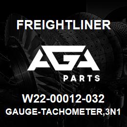 W22-00012-032 Freightliner GAUGE-TACHOMETER,3N1,V/F,POL,07 | AGA Parts