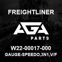 W22-00017-000 Freightliner GAUGE-SPEEDO,3N1,V/F | AGA Parts