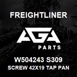 W504243 S309 Freightliner SCREW 42X19 TAP PAN | AGA Parts