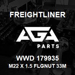 WWD 179935 Freightliner M22 X 1.5 FLGNUT 33MM HEX | AGA Parts