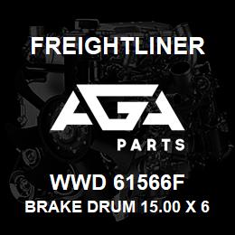 WWD 61566F Freightliner BRAKE DRUM 15.00 X 6.0 | AGA Parts