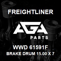 WWD 61591F Freightliner BRAKE DRUM 15.00 X 7.0 | AGA Parts