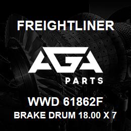 WWD 61862F Freightliner BRAKE DRUM 18.00 X 7.0 | AGA Parts