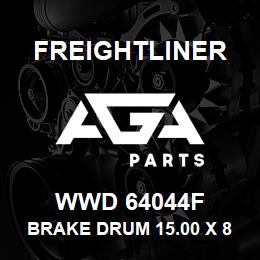 WWD 64044F Freightliner BRAKE DRUM 15.00 X 8.0 | AGA Parts