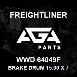 WWD 64049F Freightliner BRAKE DRUM 15.00 X 7.0 | AGA Parts