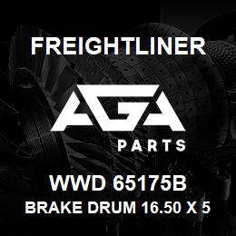 WWD 65175B Freightliner BRAKE DRUM 16.50 X 5.0 BAL. | AGA Parts