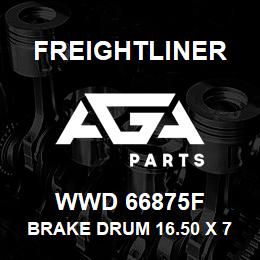 WWD 66875F Freightliner BRAKE DRUM 16.50 X 7.0 | AGA Parts