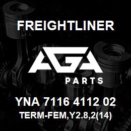 YNA 7116 4112 02 Freightliner TERM-FEM,Y2.8,2(14) | AGA Parts