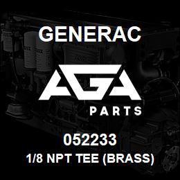 052233 Generac 1/8 NPT TEE (BRASS) | AGA Parts