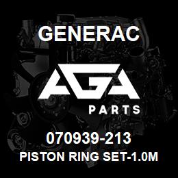 070939-213 Generac PISTON RING SET-1.0MM O.S. | AGA Parts