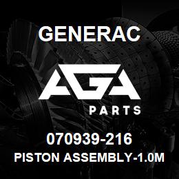 070939-216 Generac PISTON ASSEMBLY-1.0MM O.S. | AGA Parts