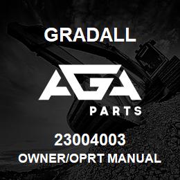 23004003 Gradall OWNER/OPRT MANUAL | AGA Parts