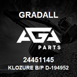 24451145 Gradall KLOZURE B/P D-194952 | AGA Parts