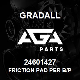 24601427 Gradall FRICTION PAD PER B/P | AGA Parts