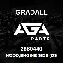 2680440 Gradall HOOD,ENGINE SIDE (DSL) | AGA Parts