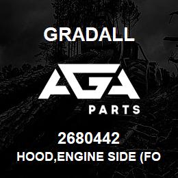 2680442 Gradall HOOD,ENGINE SIDE (FORD) | AGA Parts