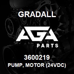 3600219 Gradall PUMP, MOTOR (24VDC) | AGA Parts