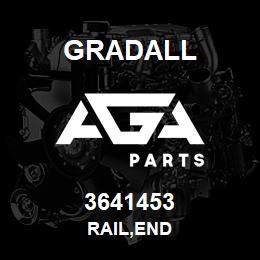 3641453 Gradall RAIL,END | AGA Parts