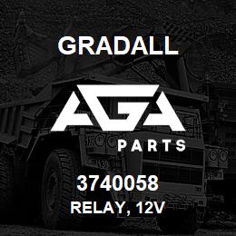 3740058 Gradall RELAY, 12V | AGA Parts