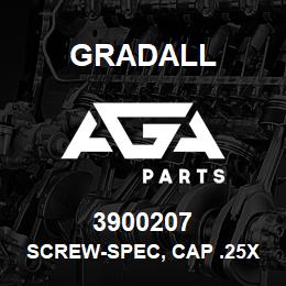 3900207 Gradall SCREW-SPEC, CAP .25X.87X3.00 | AGA Parts