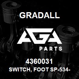 4360031 Gradall SWITCH, FOOT SP-534-187 | AGA Parts