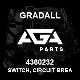 4360232 Gradall SWITCH, CIRCUIT BREAKER 15 AMP | AGA Parts