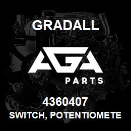 4360407 Gradall SWITCH, POTENTIOMETER | AGA Parts