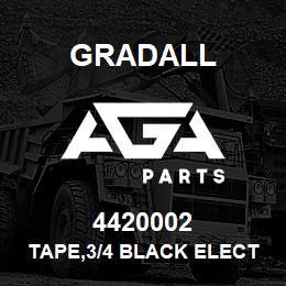 4420002 Gradall TAPE,3/4 BLACK ELECTRICAL | AGA Parts