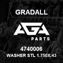 4740006 Gradall WASHER STL 1.750X.437X.250 | AGA Parts