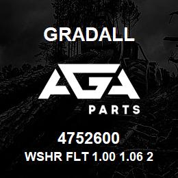 4752600 Gradall WSHR FLT 1.00 1.06 2.50 .165 | AGA Parts