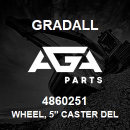 4860251 Gradall WHEEL, 5" CASTER DELRIN | AGA Parts